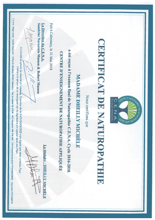 photo diplome GAUTIER Michèle