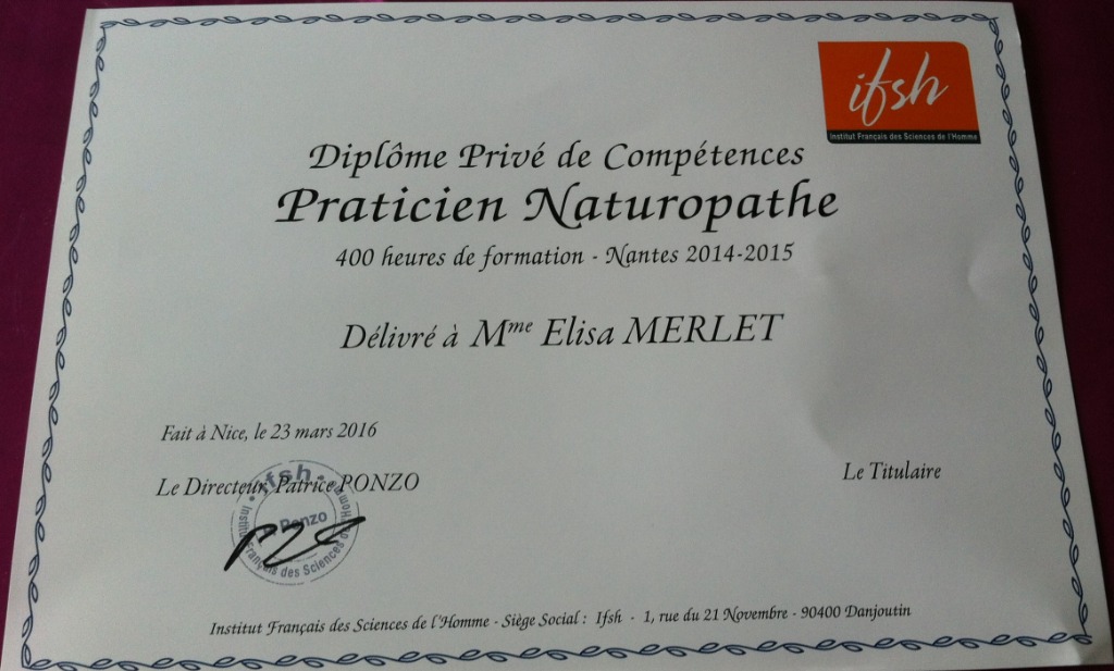 photo diplome MERLET Elisa