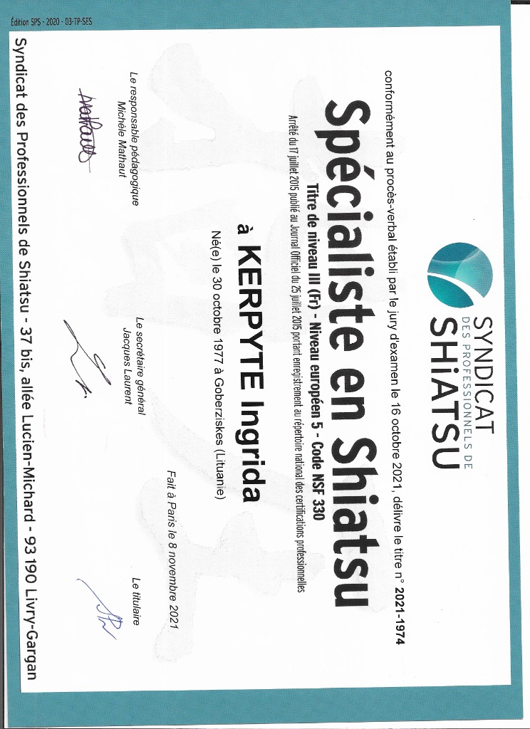 photo diplome Ingrida Pruvot