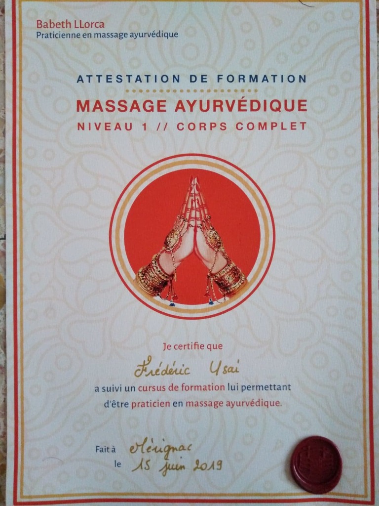 photo diplome Usai Frédéric Jean Alain