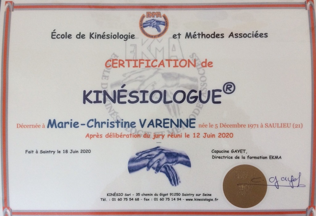 photo diplome MARIE-CHRISTINE VARENNE