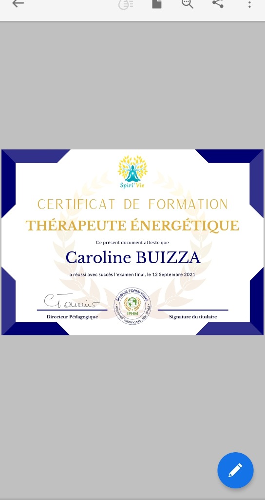 photo diplome Les 7 sens