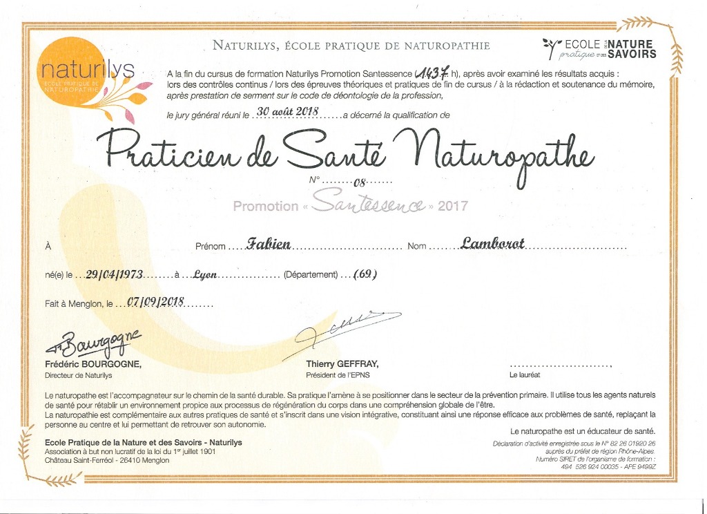 photo diplome Fabien Lamborot