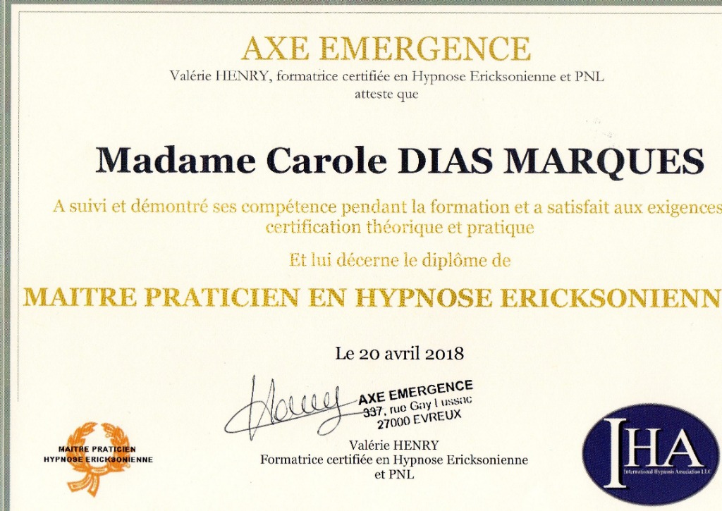 photo diplome DIAS MARQUES CAROLE