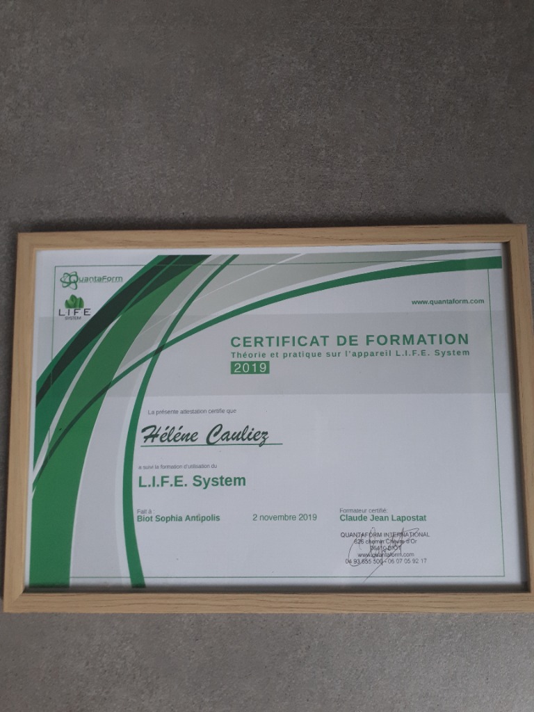 photo diplome CAULIEZ Hélène 