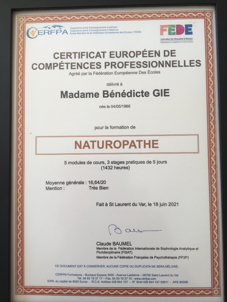 photo diplome Bénédicte GIE
