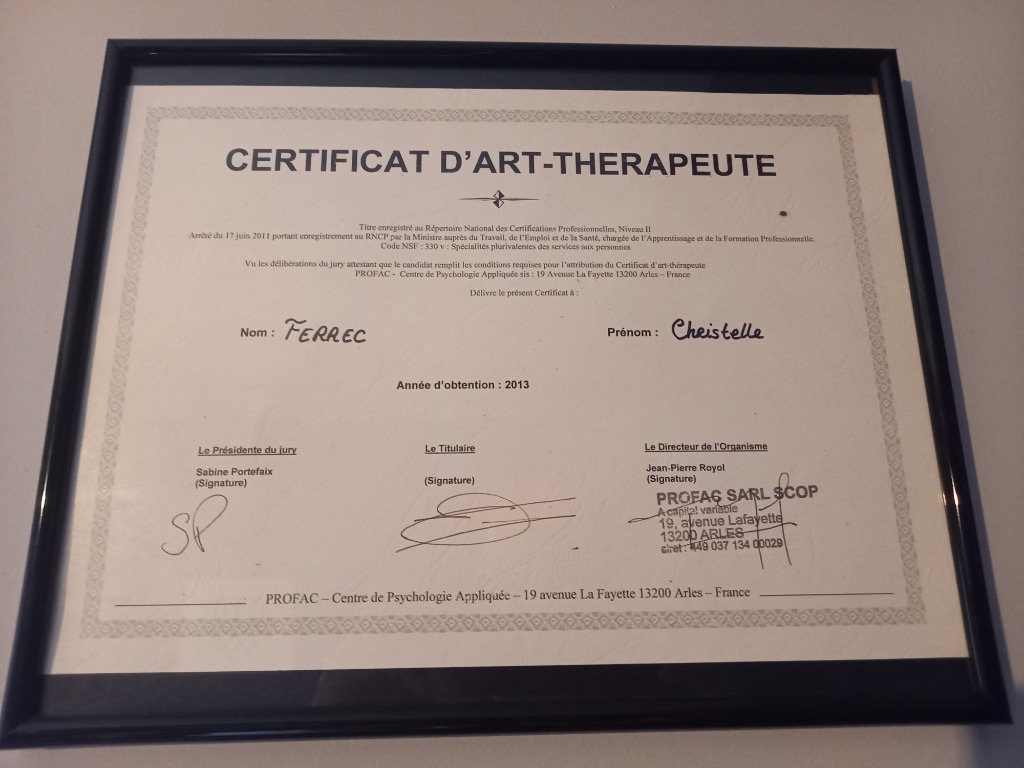photo diplome Ferrec Christelle 
