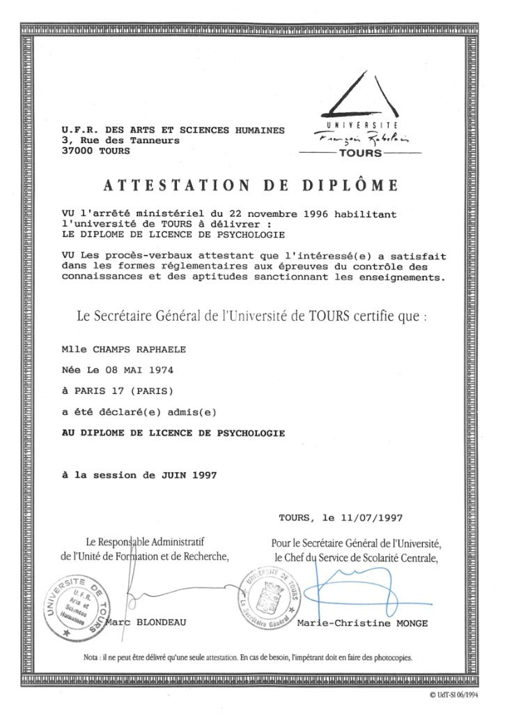 photo activite RAPHAELLE CHAMPS