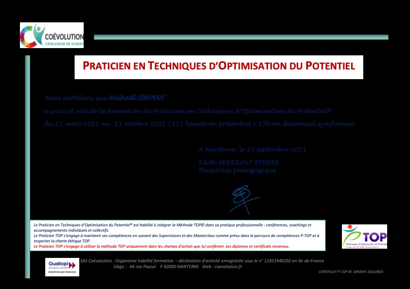 photo diplome Michael Sirvent