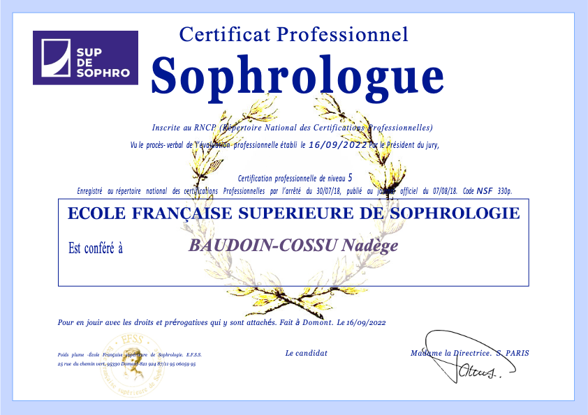 photo diplome BAUDOIN-COSSU NADEGE