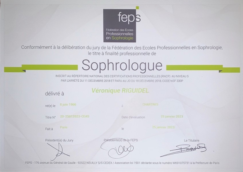 photo diplome Veronique Riguidel