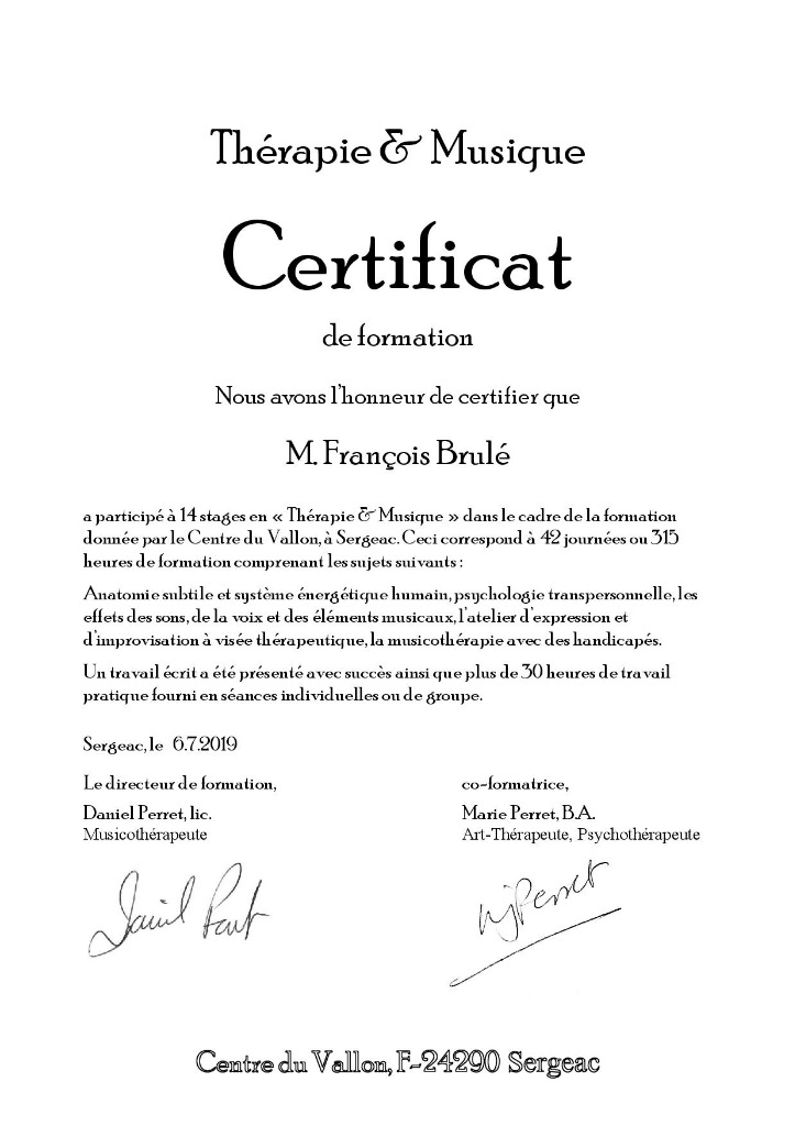 photo diplome François Brûlé