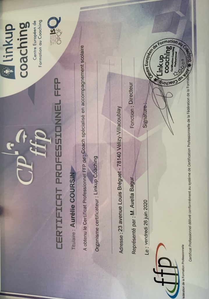 photo diplome Aurélie COURSIN