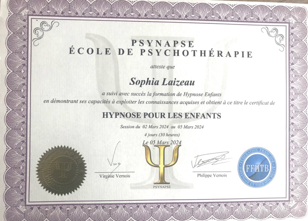 photo diplome Sophia Laizeau