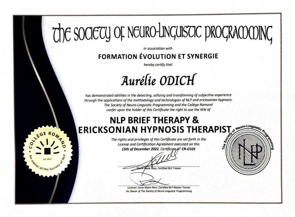 photo diplome AURÉLIE ODICH