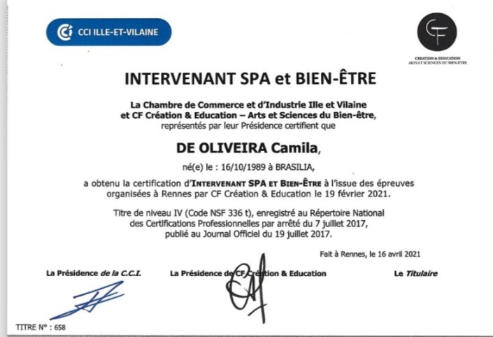 photo diplome Sarava Massages Traditionnels