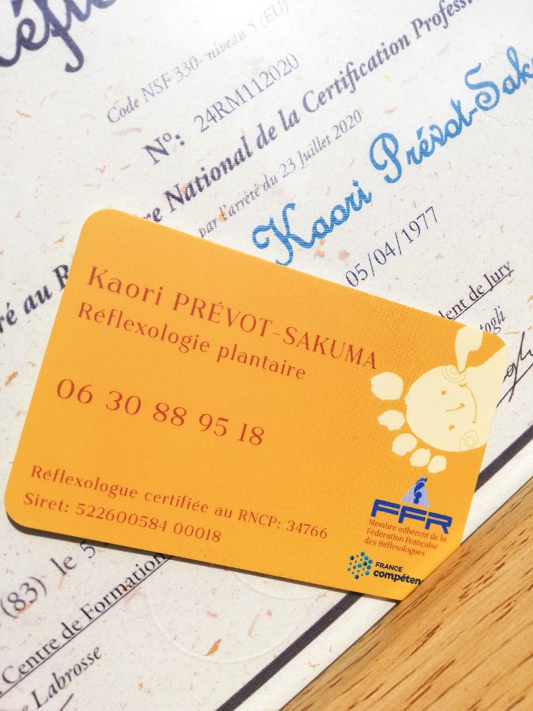 photo diplome Kaori PREVOT-SAKUMA
