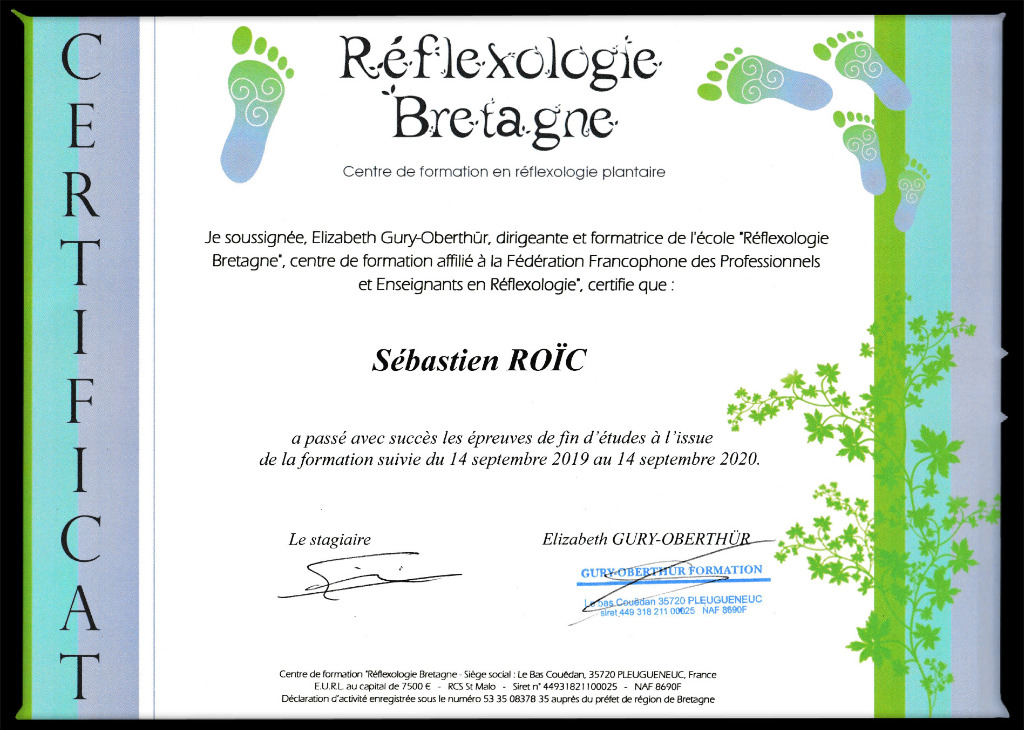 photo diplome Le Centre-Sébastien Roïc