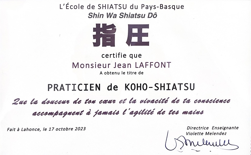 photo diplome Jean LAFFONT