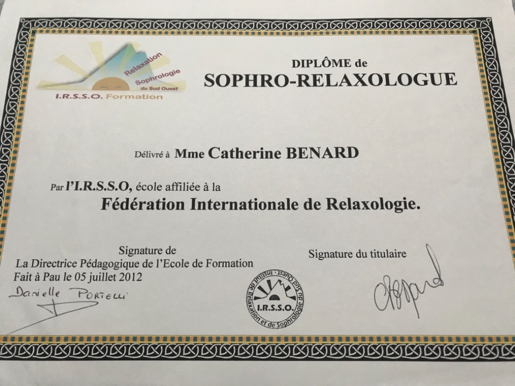 photo diplome Catherine Bénard 