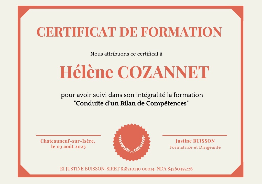 photo diplome Hélène Cozannet