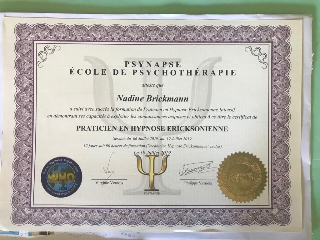 photo diplome Nadine BRICKMANN