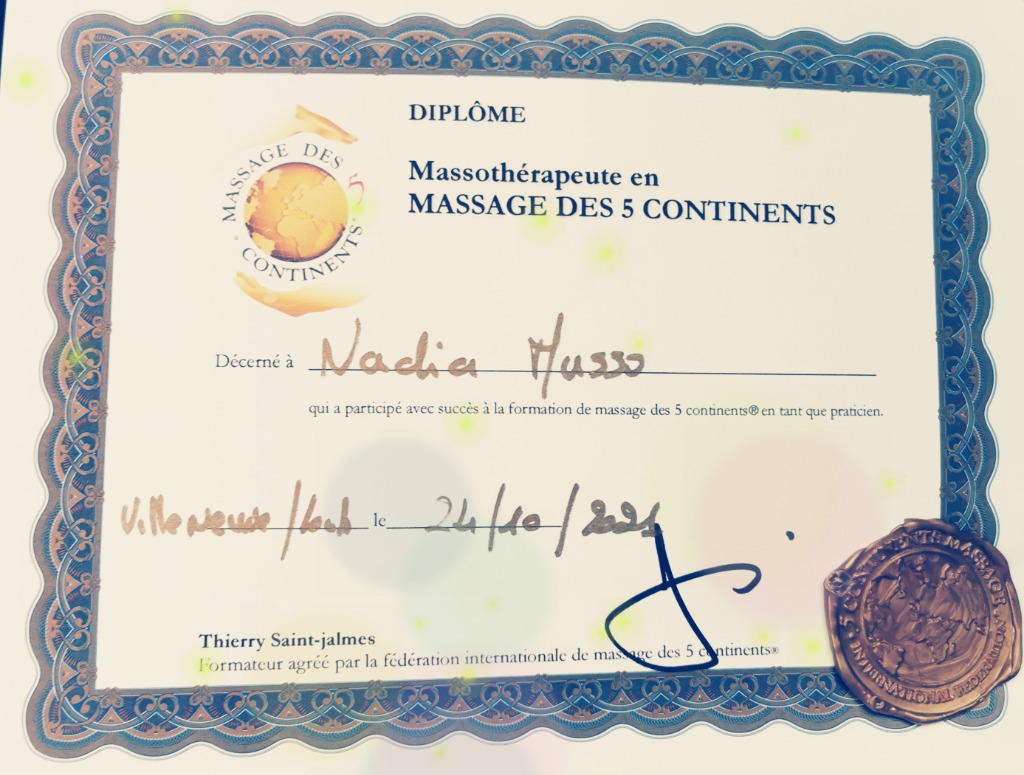 photo diplome Les Soins d'Isis