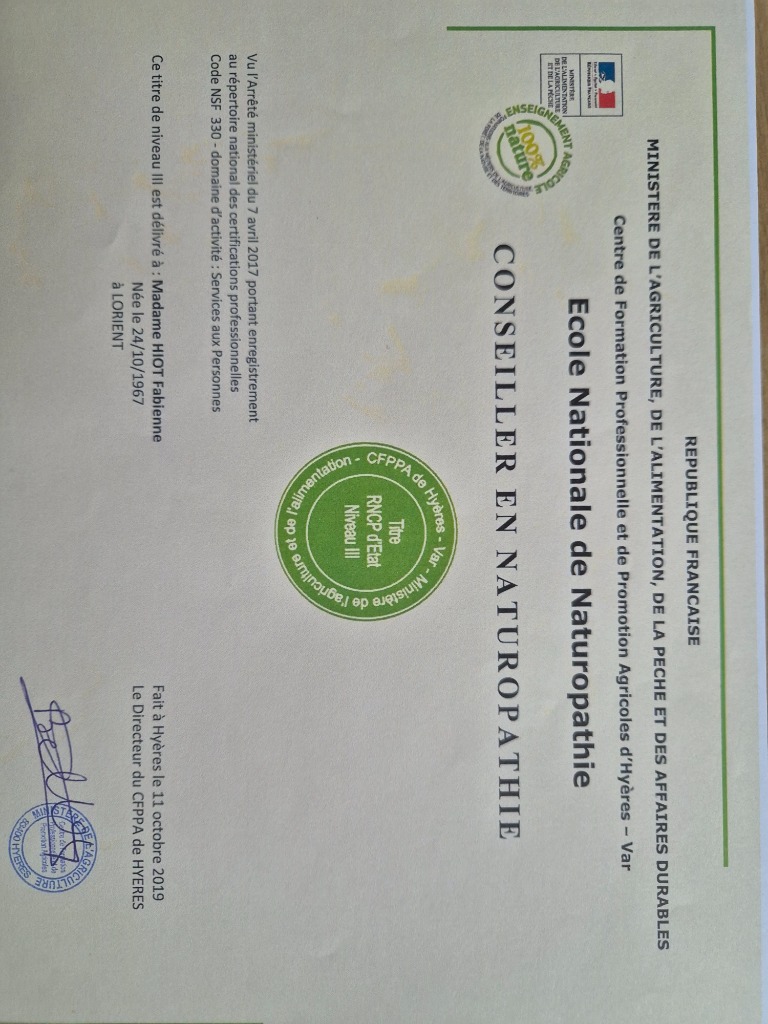 photo diplome Fabienne hiot