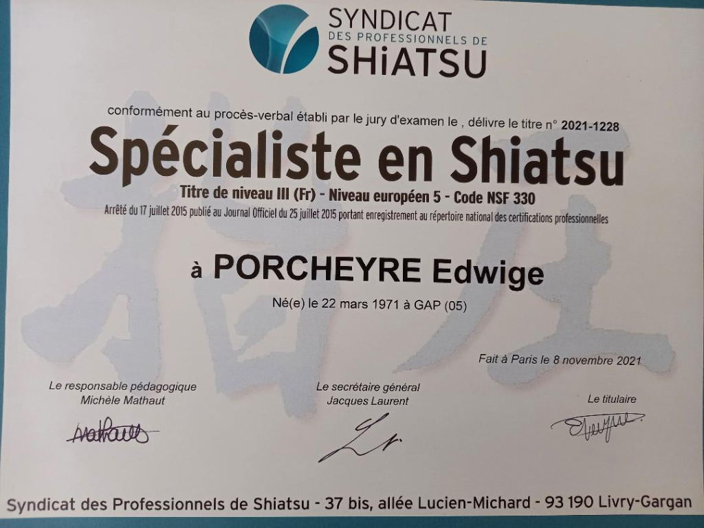 photo diplome Karmeam - Edwige Porcheyre