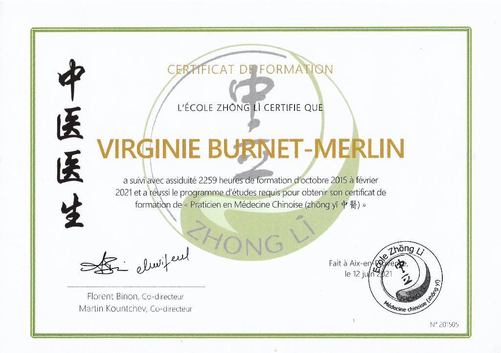 photo diplome Virginie Burnet-Merlin
