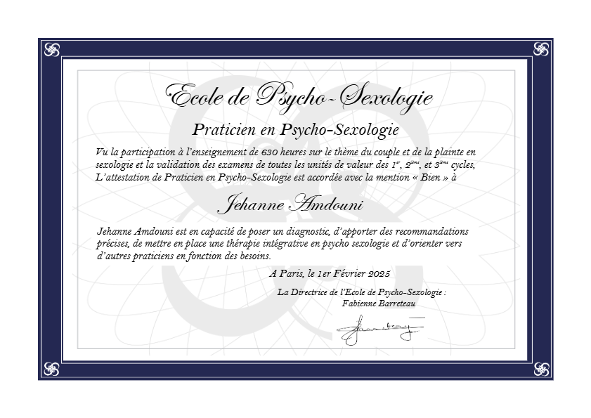 photo diplome Jehanne AMDOUNI