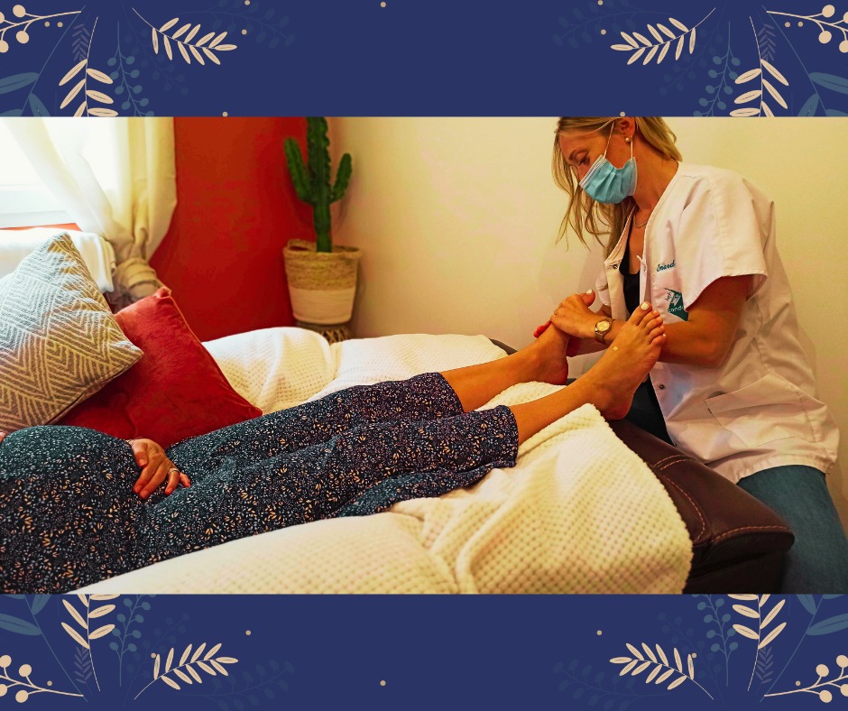 photo seance Oriane - Réflexologie et Accompagnement Périnatal