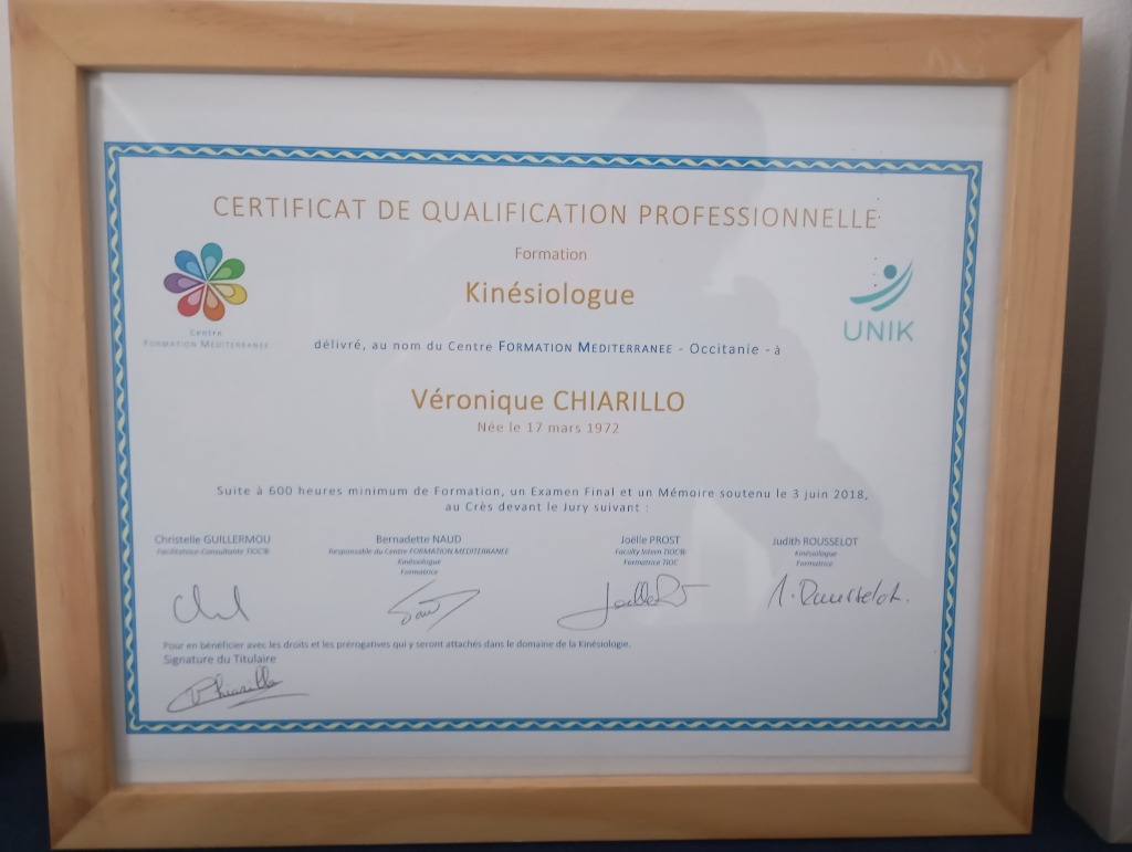 photo diplome Véronique CHIARILLO