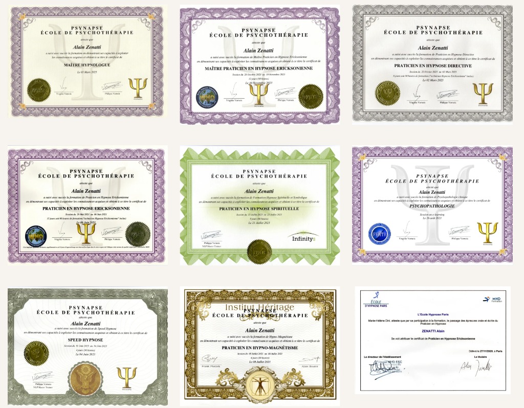 photo diplome Alain Zenatti