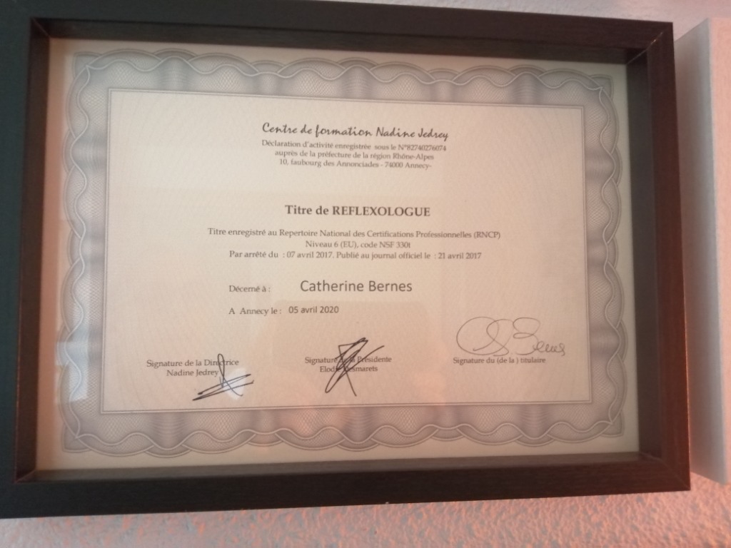 photo diplome Bernes Catherine