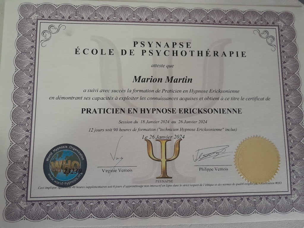 photo diplome Marion Martin