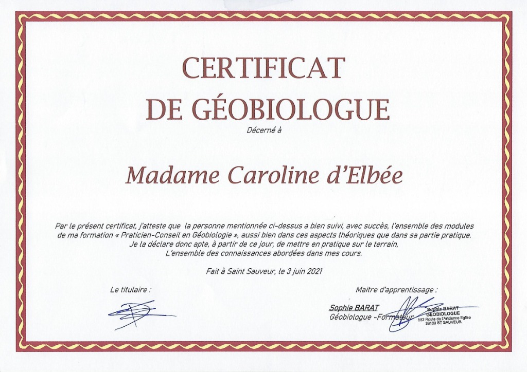 photo diplome Caroline d’Elbée