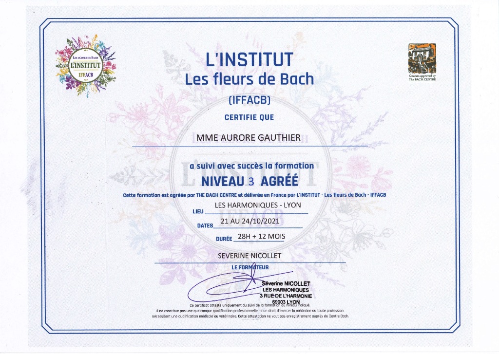 photo diplome Aurore Gauthier
