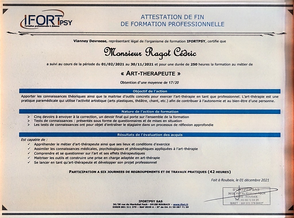 photo diplome RAGOT CEDRIC