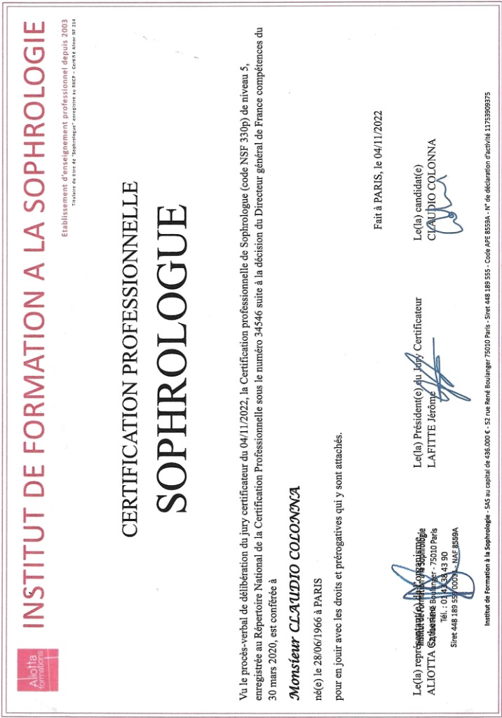 photo diplome Claudio colonna