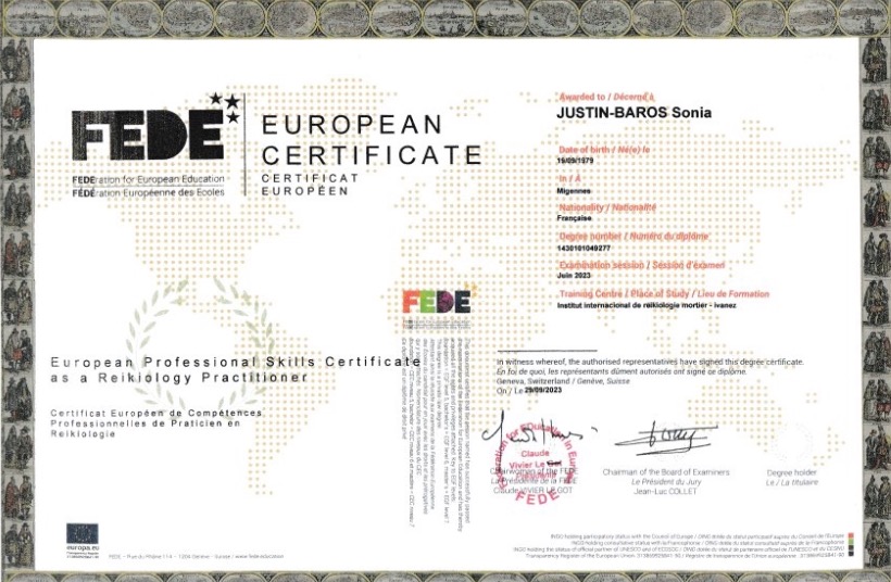 photo diplome Sonia Justin-Garnier