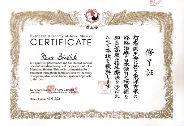 photo diplome Les mains karuna