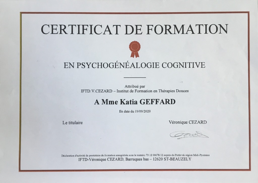 photo diplome Katia GEFFARD