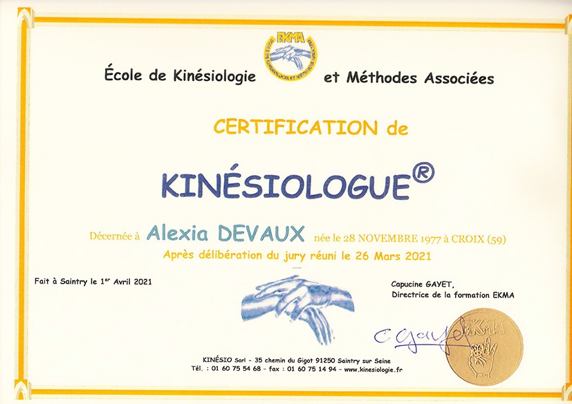 photo diplome Alexia DEVAUX