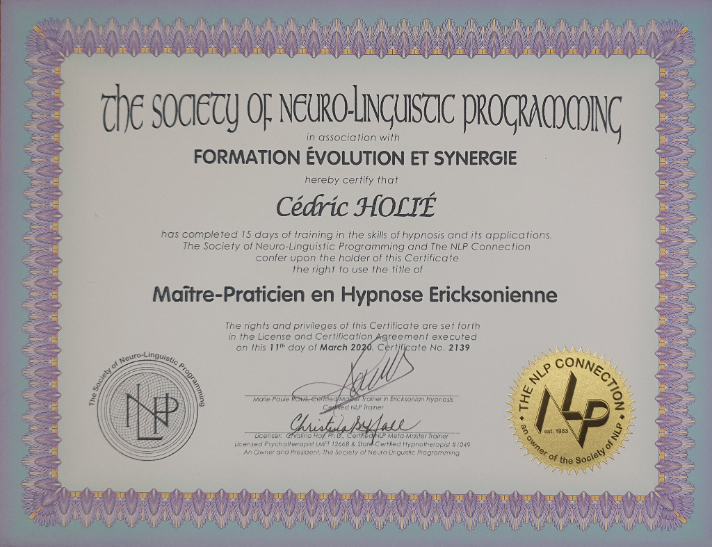 photo diplome Cedric Holié 