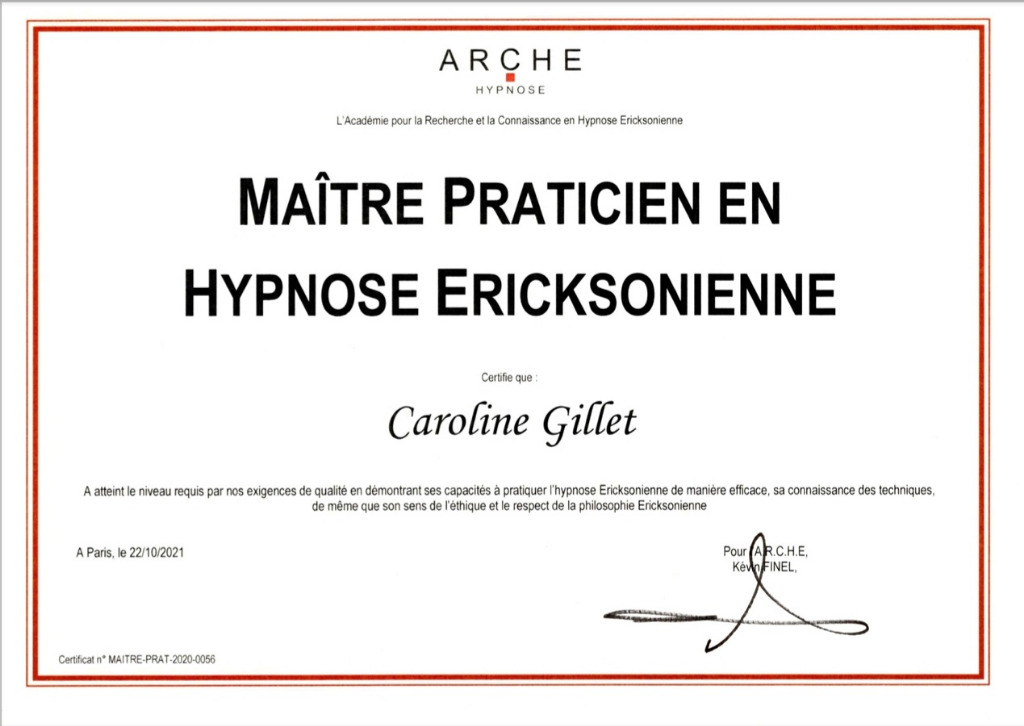 photo diplome Gillet Caroline