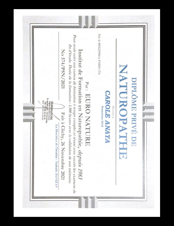 photo diplome Carole Anaya