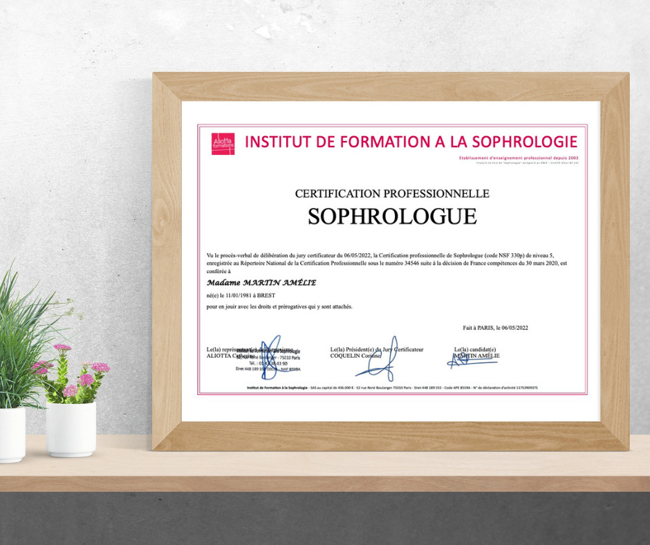 photo diplome Amélie MARTIN - Serenitâme