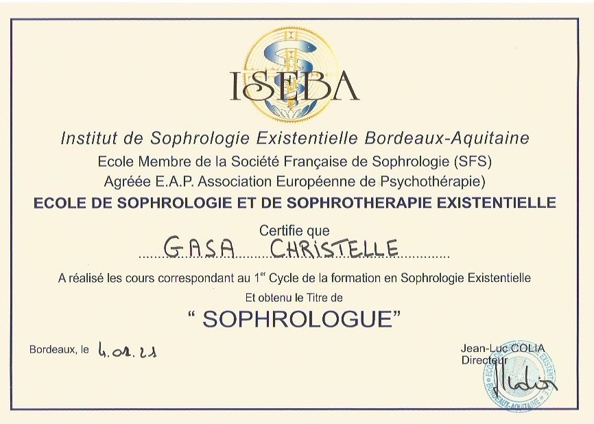 photo diplome Christelle Gasa