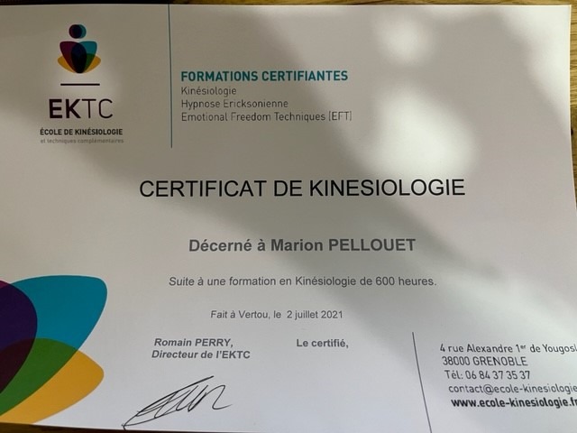 photo diplome Marion Pellouet Chouan